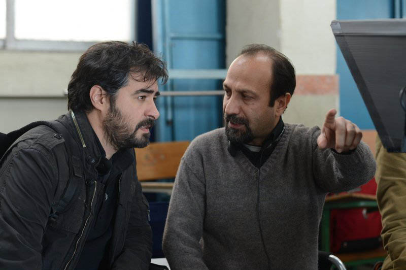 اصغر فرهادی و شهاب حسینی سر صحنه فروشنده