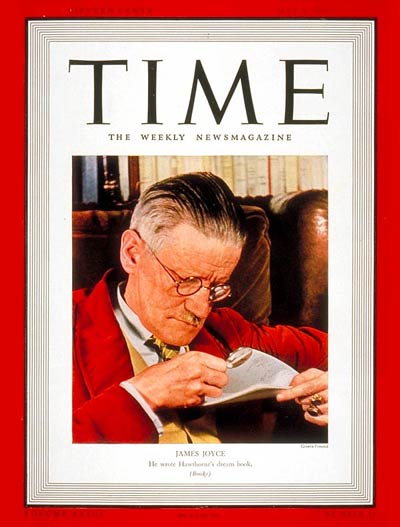 عکس جیمز جویس ایرلندی تبار روی جلد مجله آمریکایی «تایم» به تاریخ هشتم ماه می 1939 نشان می دهد که آمریکایی ها متوجه اهمیت جویس شده بودند. اما آیا آنها منزلت جویس سینما را هم دریافته بودند؟